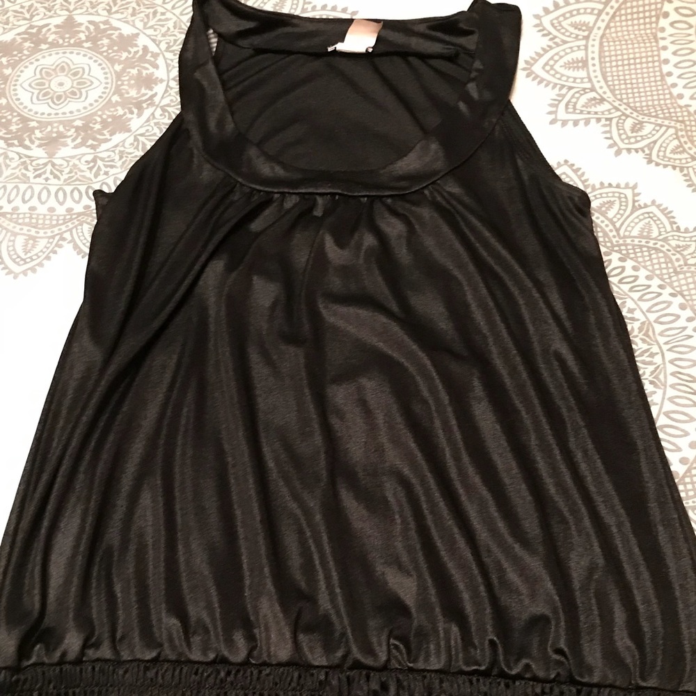 Cute black silky tank